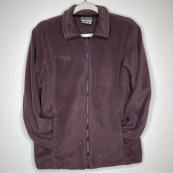 Columbia‎ Fleece Zip Up Jacket Plum Purple Size Small - Picture 1 of 8